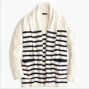 J. Crew Open Front Cardigan - Striped